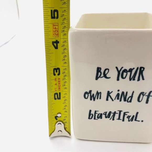 Rae Dunn Artisan Collection Ceramic Container Vase Be Your Own Kind Of Beautiful - Picture 8 of 8